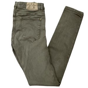 ZARA TRAFALUC DENIM MAKERS GREEN JEANS 4